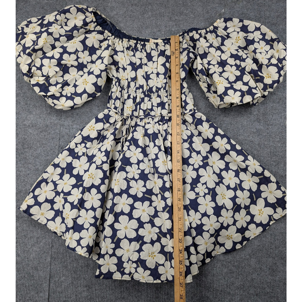Altard State Mini Dress Womens Small Floral Cottage Milkmaid Puff Sleeve Garden - Picture 3 of 7